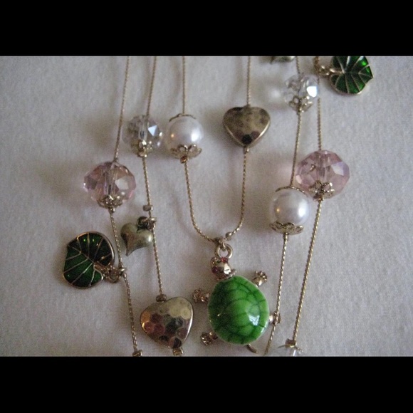 Betsey Johnson Turtle & Frog Basket Charm Necklace - Picture 3 of 4